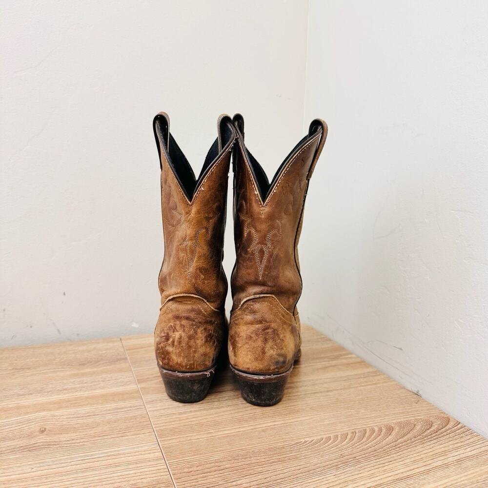 Laredo Brown Leather Pointed Toe Western Boots Women’s Size 9 - Picture 5 of 10
